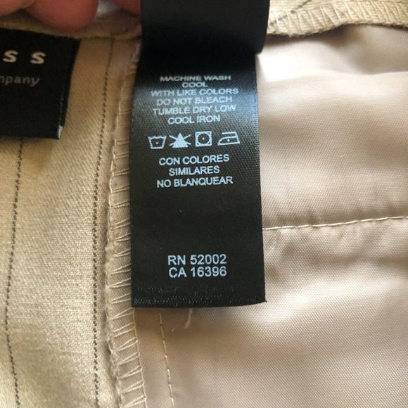 Liz Claiborne axcess Stretch Wide Leg Dress Pant Women's Taupe Brown Pin Stripe - Picture 11 of 12